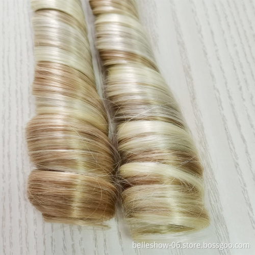 Xin Si Hot sell customized 150g curly hair extensions deep curly yaki wavy synthetic wet and wavy micro braiding hair